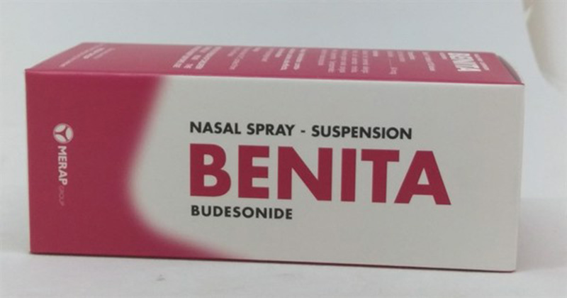 Thành phần chính của Benita là Budesonide - một corticoid có hiệu quả tốt trong điều trị viêm mũi dị ứng