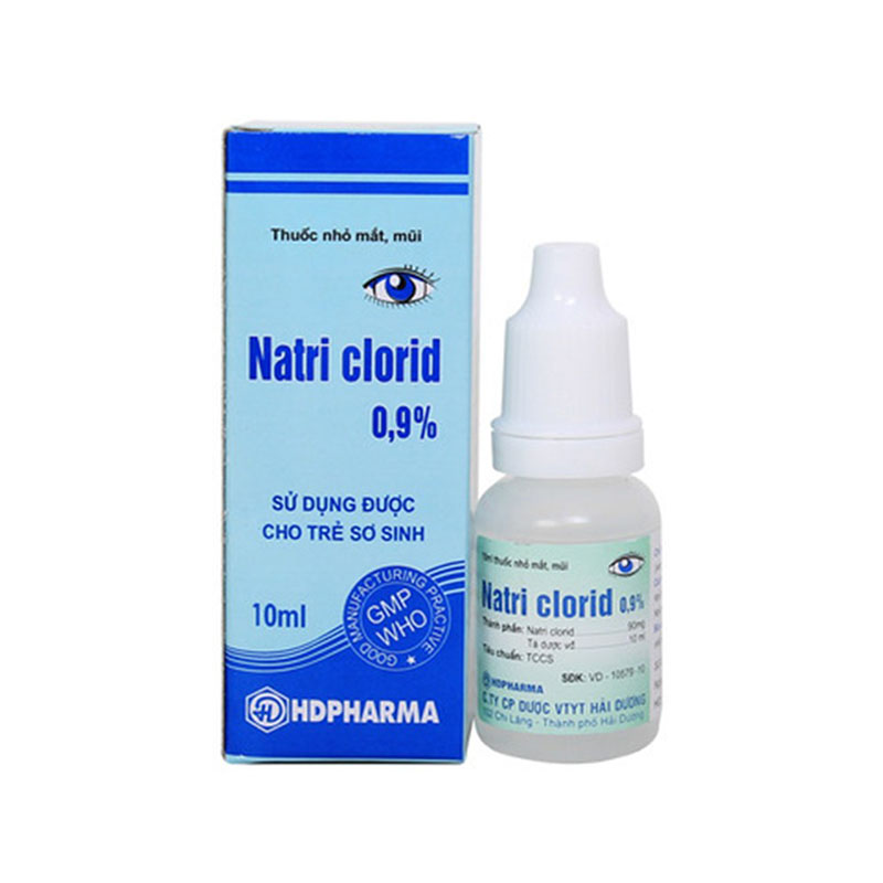 Natri clorid 0,9% là dung dung được sử dụng phổ biến trong điều trị viêm da liên cầu ở bé