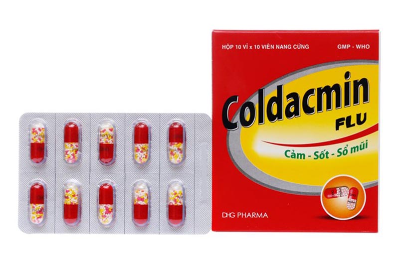 Thuốc sổ mũi nghẹt mũi Coldacmin Flu được điều chế dưới dạng viên