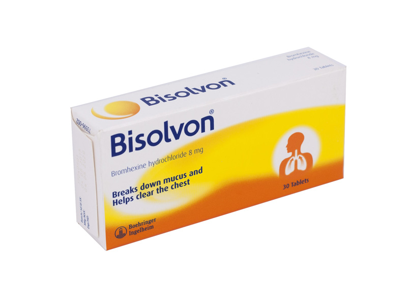 Thuốc ho Bisolvon có tác dụng trị ho khan, tiêu đờm.
