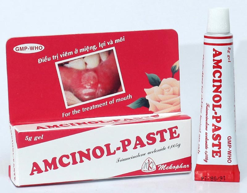 Thuốc bôi nhiệt miệng Amcinol-Paste là một sản phẩm của Công ty cổ phần hoá dược phẩm Mekophar
