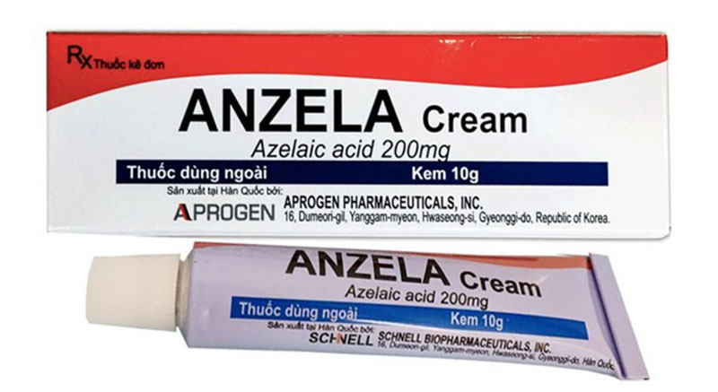 Kem trị thâm Anzela thường bán ở hiệu thuốc da liễu