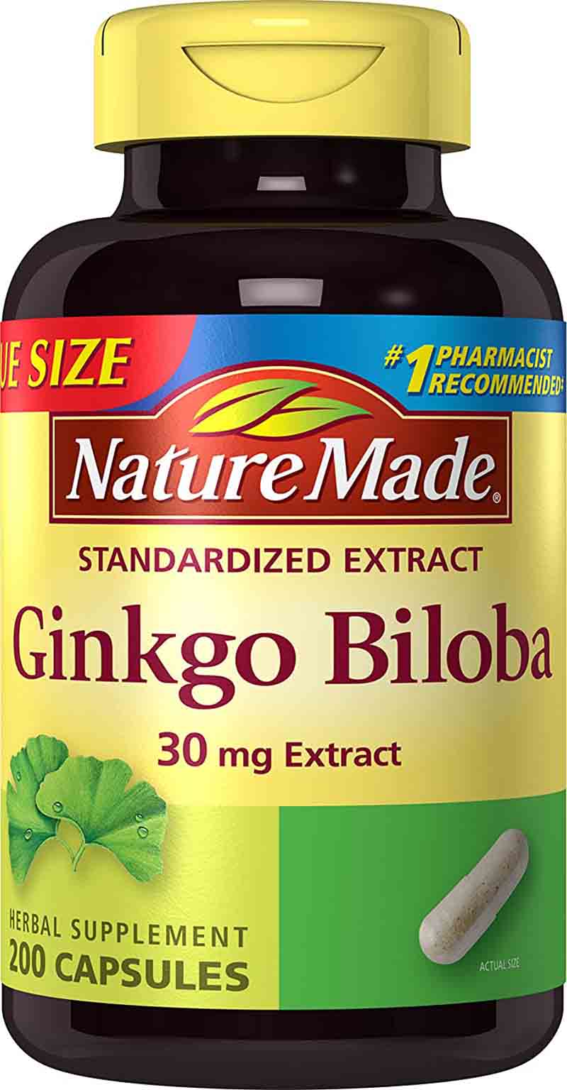 Nature Made Ginkgo Biloba có thành phần chính là 30mg cao lá bạch quả Ginkgo Biloba