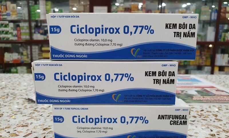 Thuốc trị dứt điểm hắc lào Ciclopirox