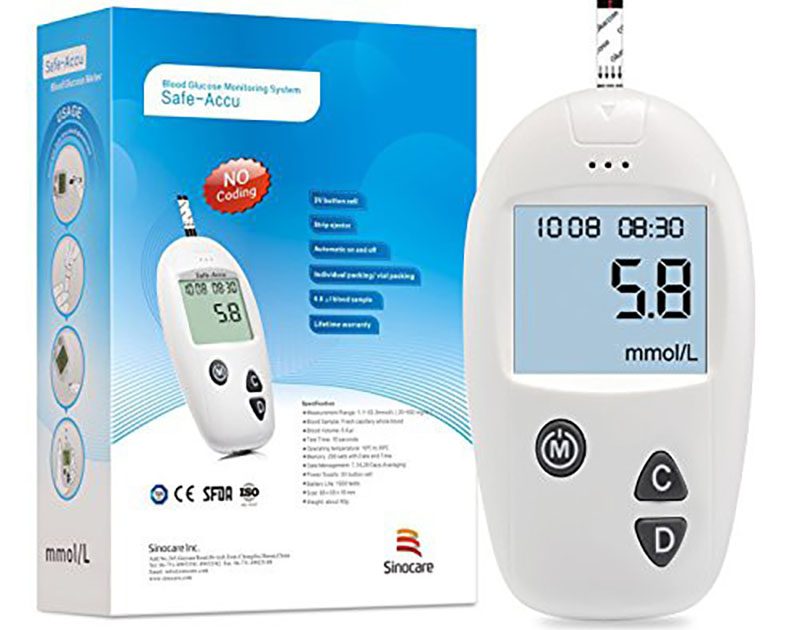 Máy đo tiểu đường giúp người sử dụng có thể theo dõi và kiểm soát lượng đường huyết của cơ thể