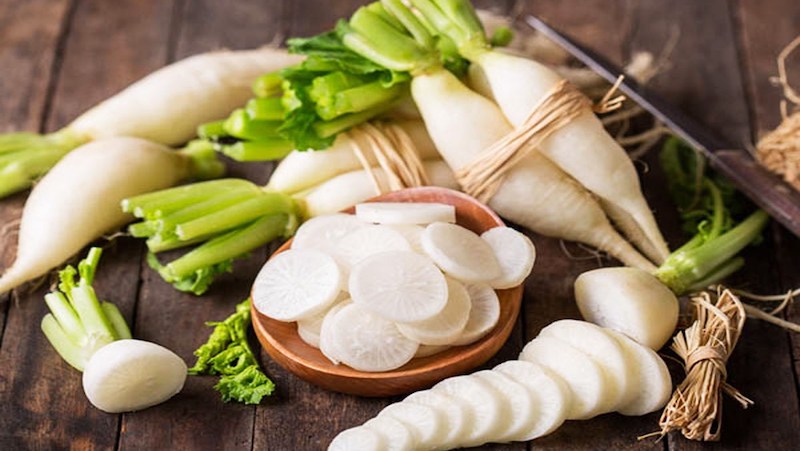 Củ cải trắng có tác dụng thanh nhiệt, giải độc và cải thiện bệnh lý nhanh chóng