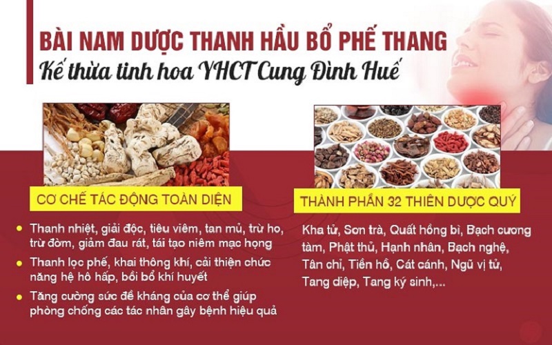 Thanh hầu bổ phế thang kế thừa tinh hoa YHCT Thái y viện triều Nguyễn