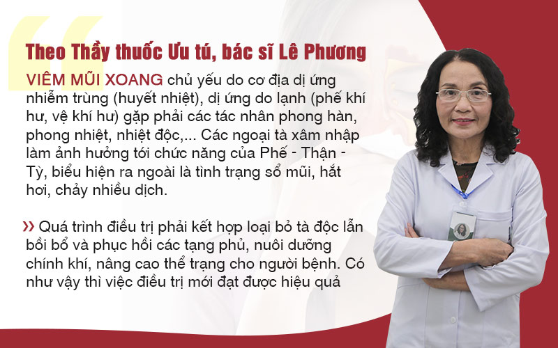 Bác sĩ Lê Phương chia sẻ về bệnh lý viêm xoang