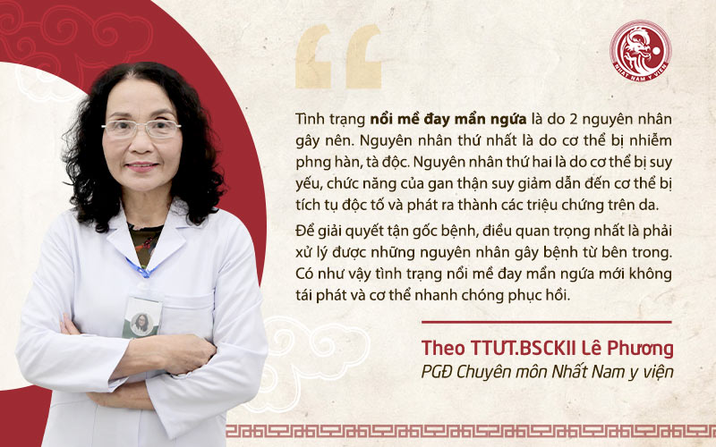 Bác sĩ Lê Phương có nhiều năm kinh nghiệm trong khám, chữa mề đay