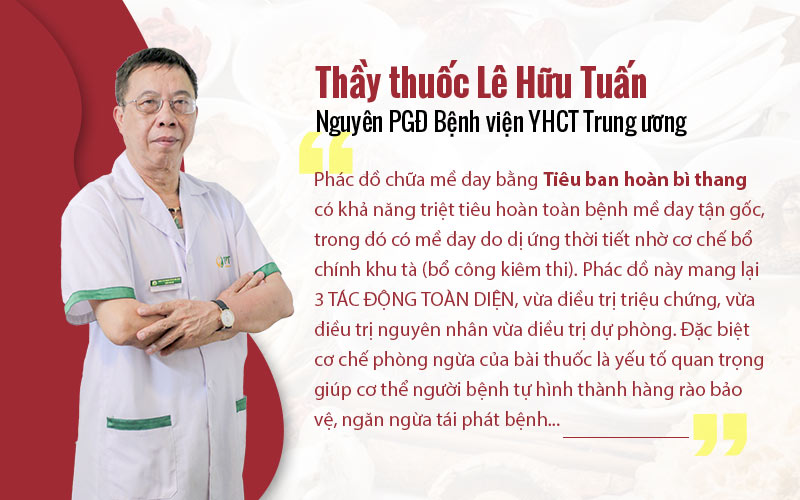 Bác sĩ Lê Hữu Tuấn đánh giá về phác đồ chữa mề đay Nhất Nam Y Viện